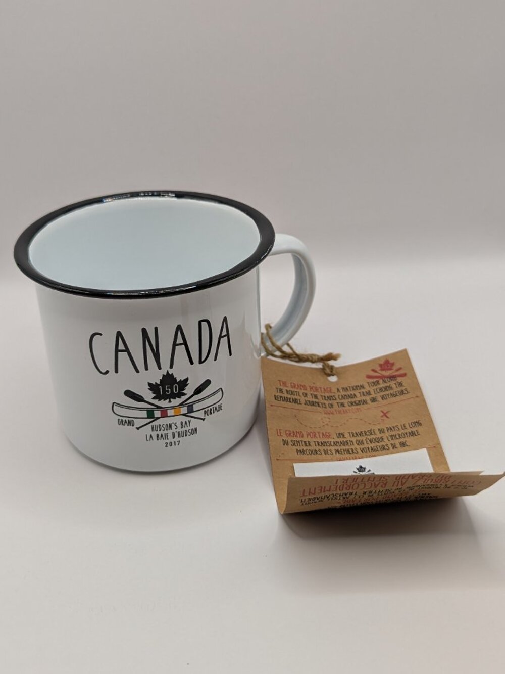 Hudson's Bay Special Edition Grand Portage Canada 150 Enamel Mug — New with Tag